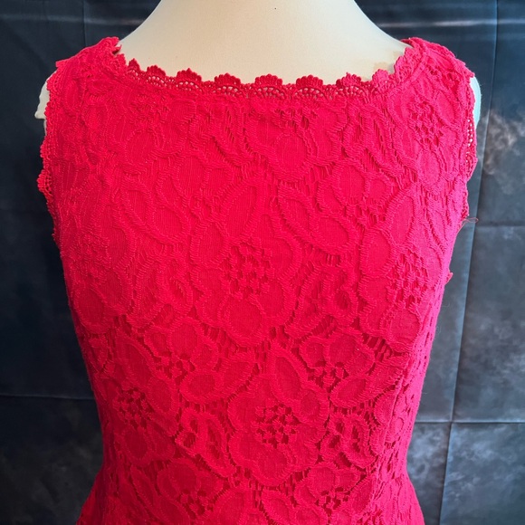 City Studio NWOT Red Lace Party Dress. Size 15 - Picture 2 of 6